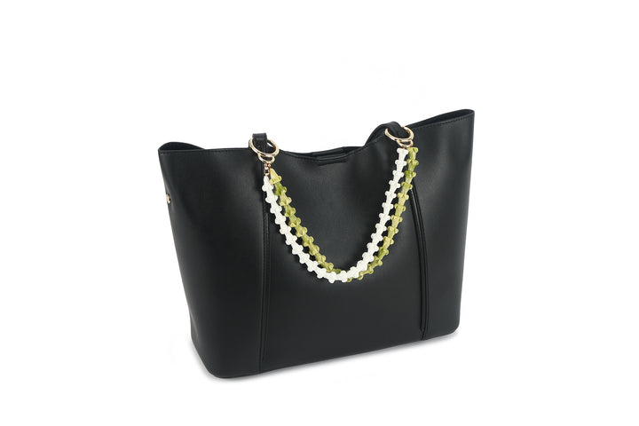 Lei Deco Charm 2-std Green White Puakenkeni