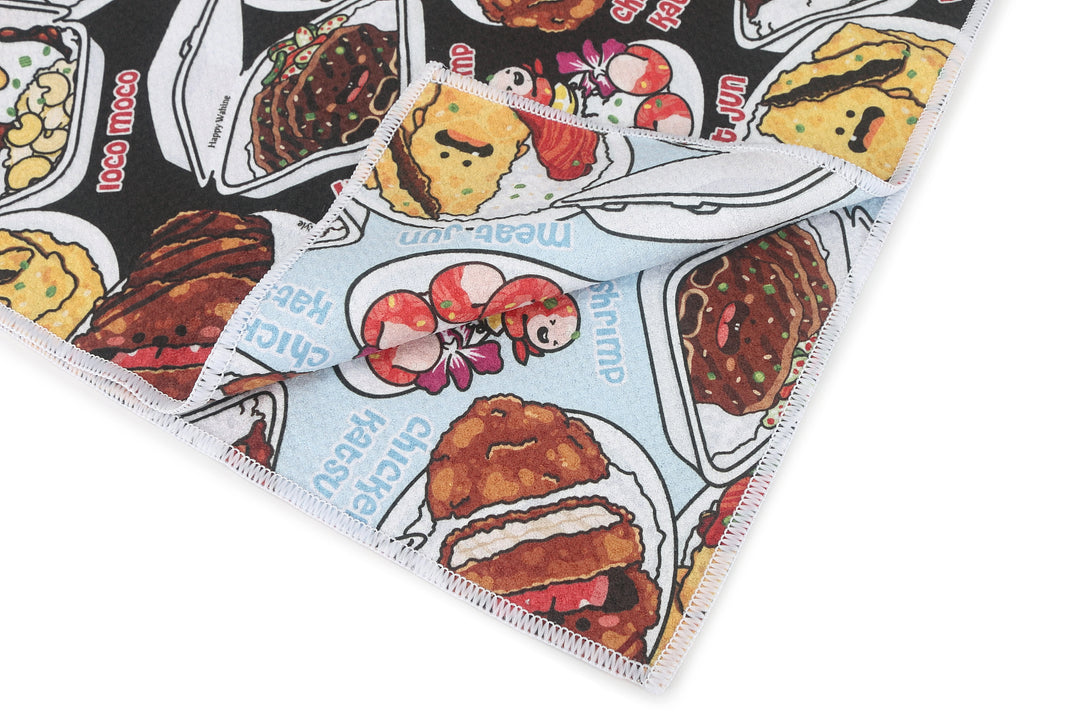 Multi-Purpose Waffle Kitchen Towel Lunch Plate Black