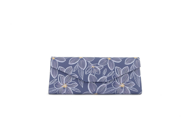 Glass Case Foldable Plumeria Blue