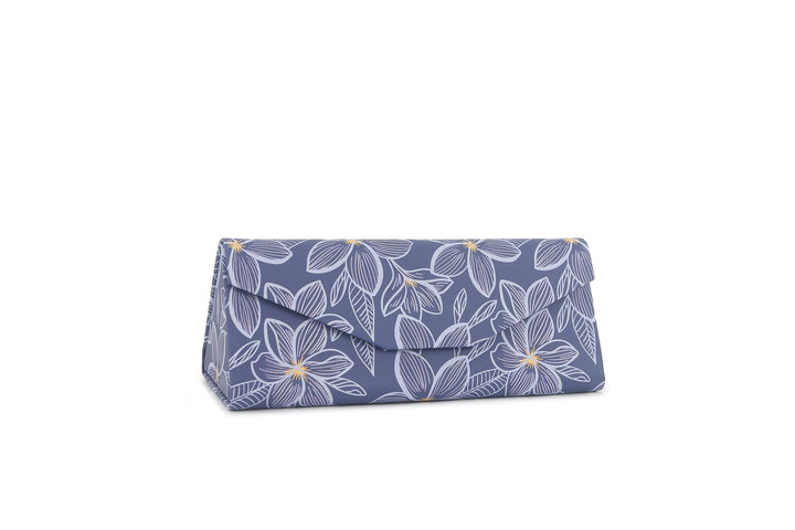 Glass Case Foldable Plumeria Blue