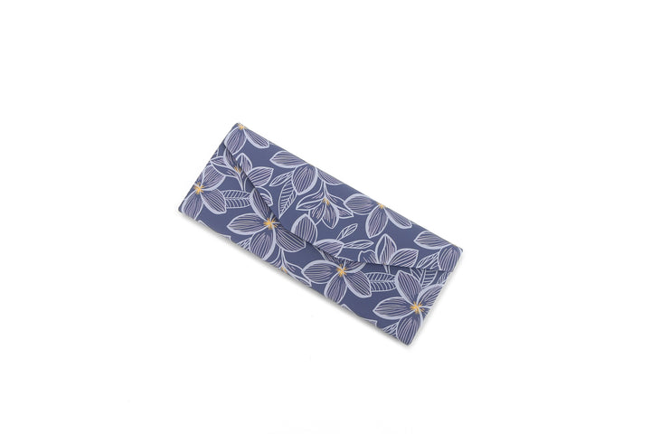 Glass Case Foldable Plumeria Blue