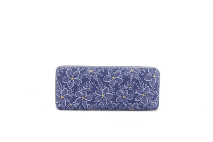 Glass Case Box Plumeria Blue