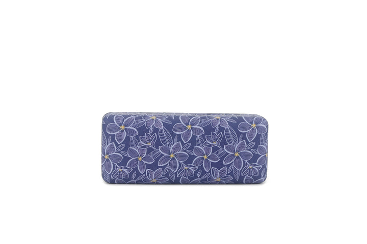 Glass Case Box Plumeria Blue