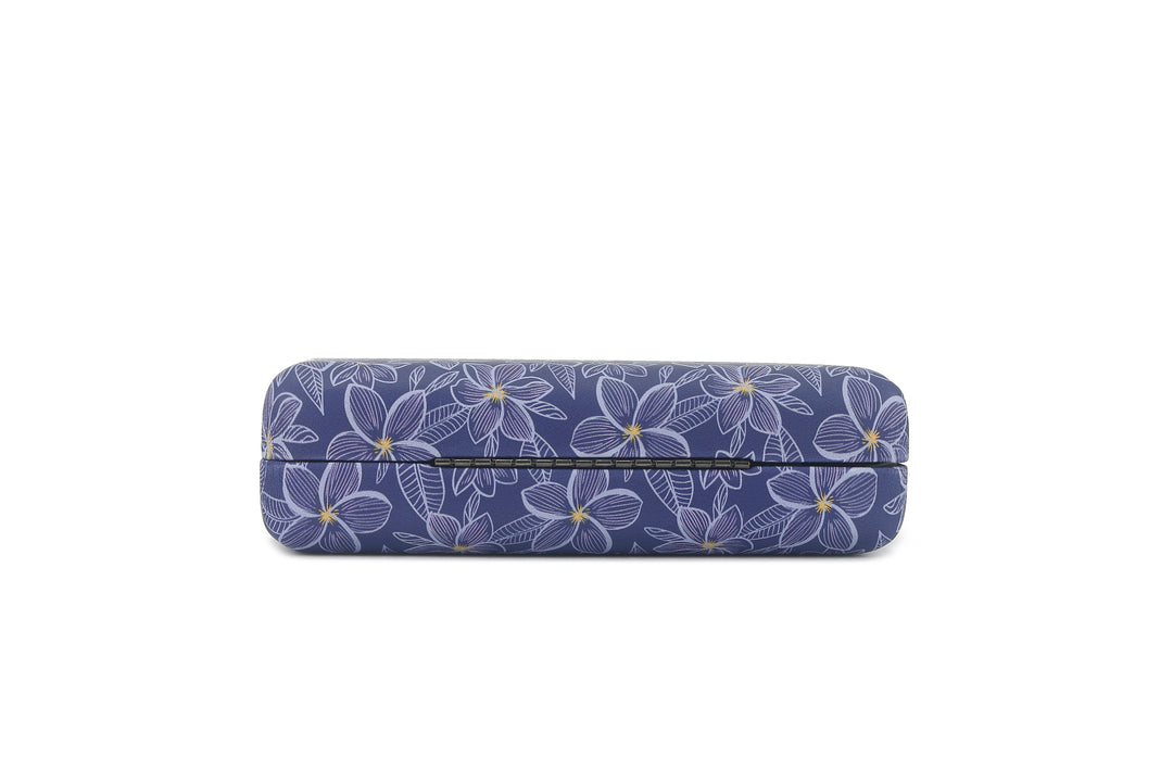 Glass Case Box Plumeria Blue