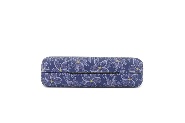 Glass Case Box Plumeria Blue