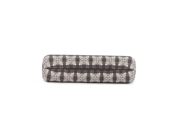 Glass Case Box Palaka Quilt Brown