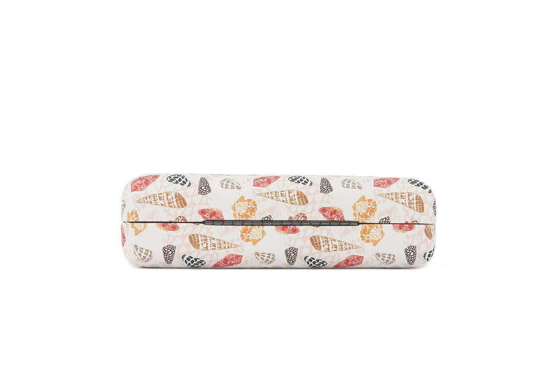 Glass Case Box Cone Shells White