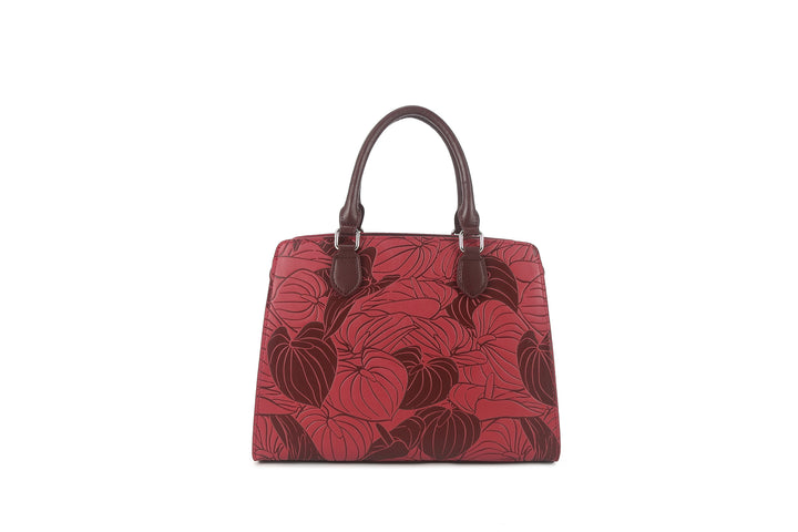 Satchel Gigi Anthurium Embossed Brown-Red
