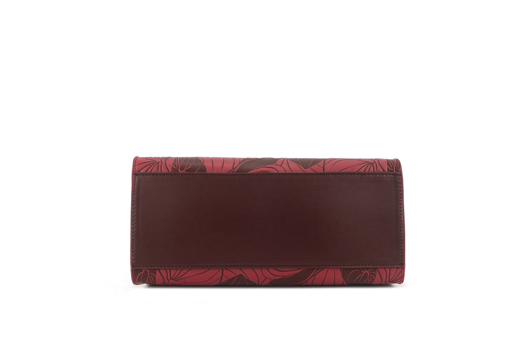 Satchel Gigi Anthurium Embossed Brown-Red
