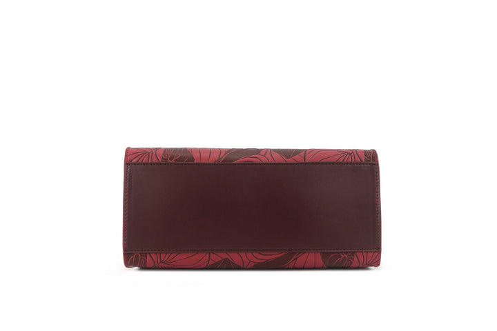 Satchel Gigi Anthurium Embossed Brown-Red