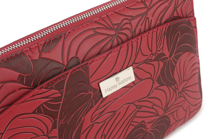 Crossbody Brittney Anthurium Embossed Brown-Red
