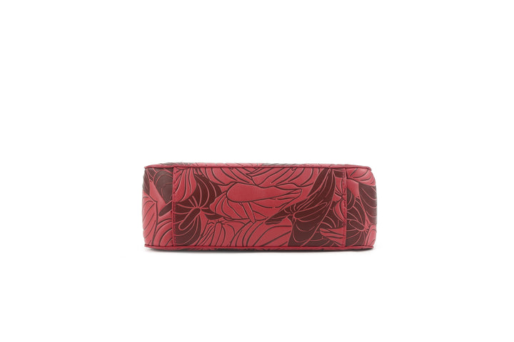 Crossbody Brittney Anthurium Embossed Brown-Red