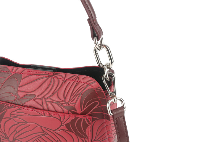 Crossbody Abby Anthurium Embossed Brown-Red