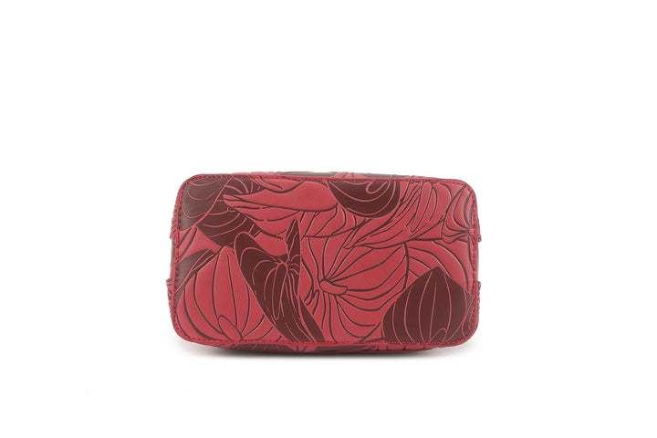 Crossbody Abby Anthurium Embossed Brown-Red