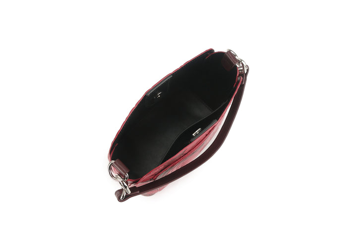 Crossbody Abby Anthurium Embossed Brown-Red