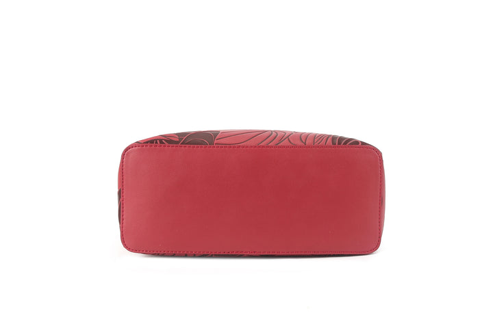 Backpack Tiffany Anthurium Embossed Brown-Red
