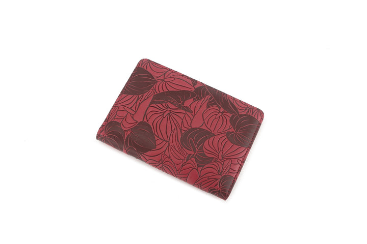 Passport Cover Annie Anthurium Embossed Brown-Red