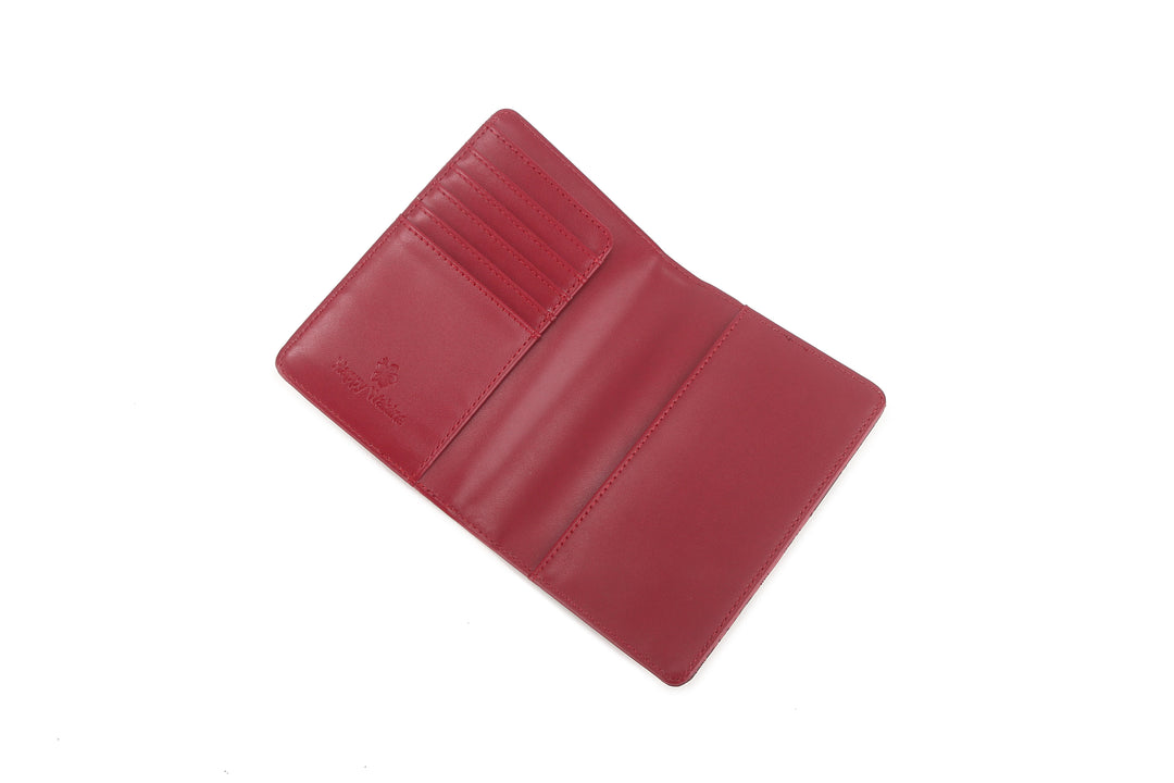 Passport Cover Annie Anthurium Embossed Brown-Red