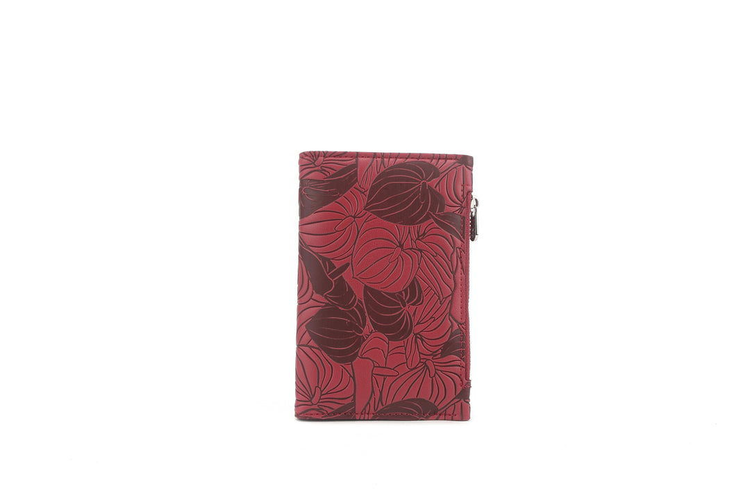 Wallet Joanne Anthurium Embossed Brown-Red