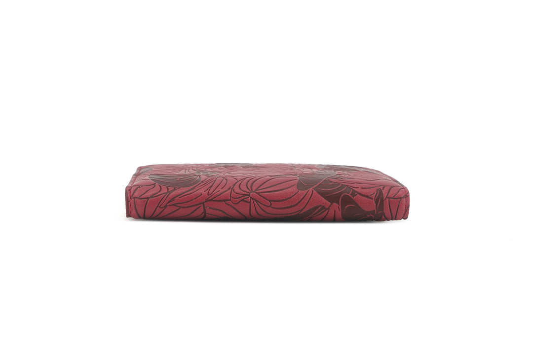 Wallet Joanne Anthurium Embossed Brown-Red