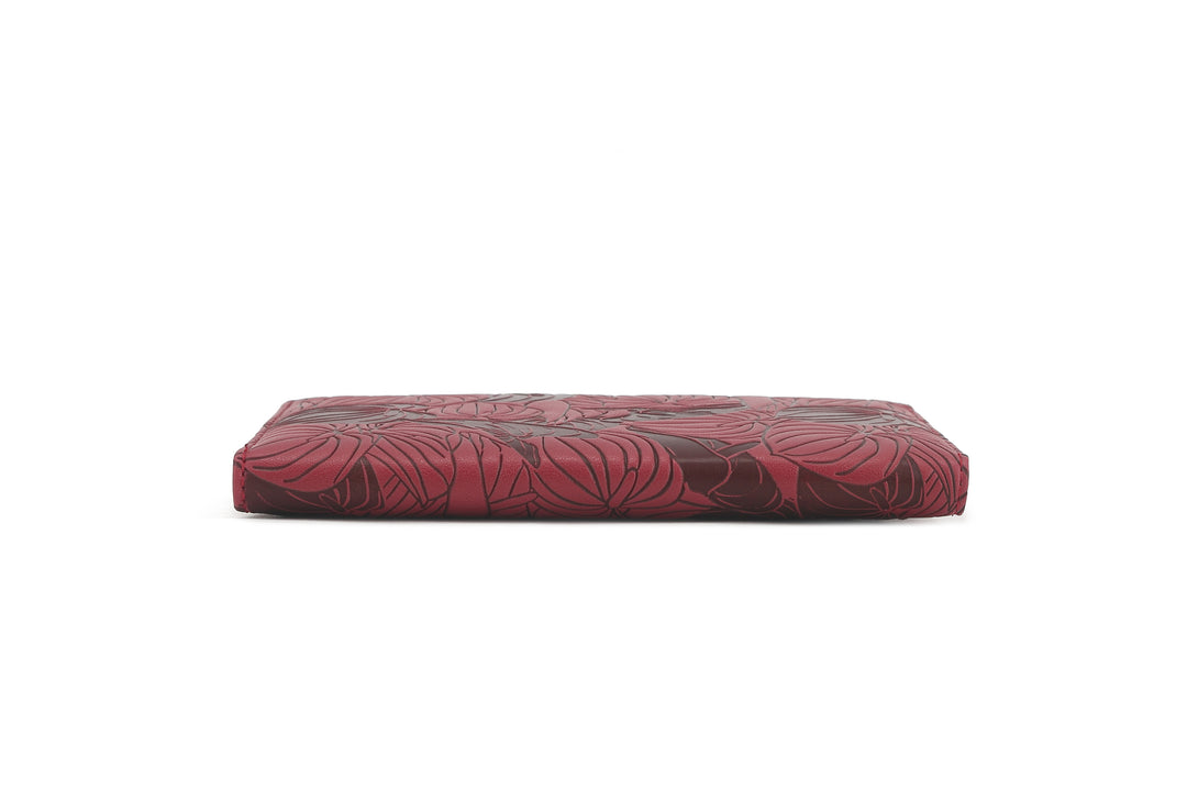 Wallet Teyla Anthurium Embossed Brown-Red