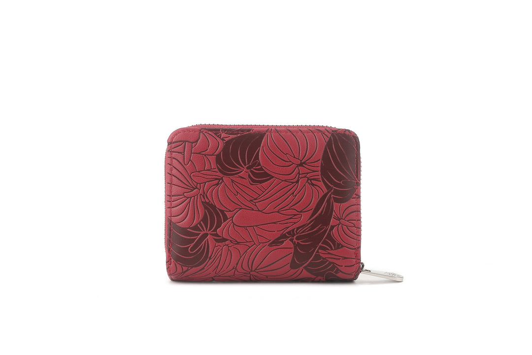 Wallet Meily Anthurium Embossed Brown-Red