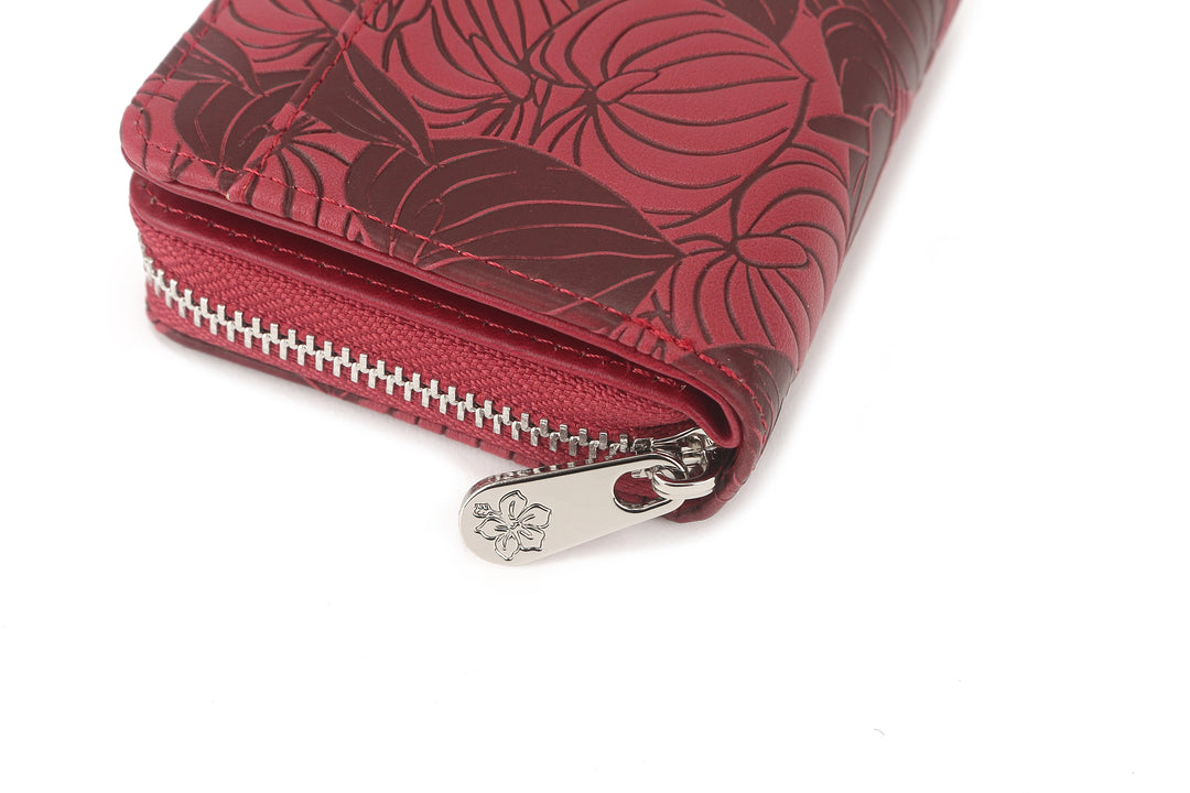 Wallet Meily Anthurium Embossed Brown-Red