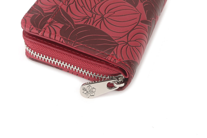 Wallet Meily Anthurium Embossed Brown-Red