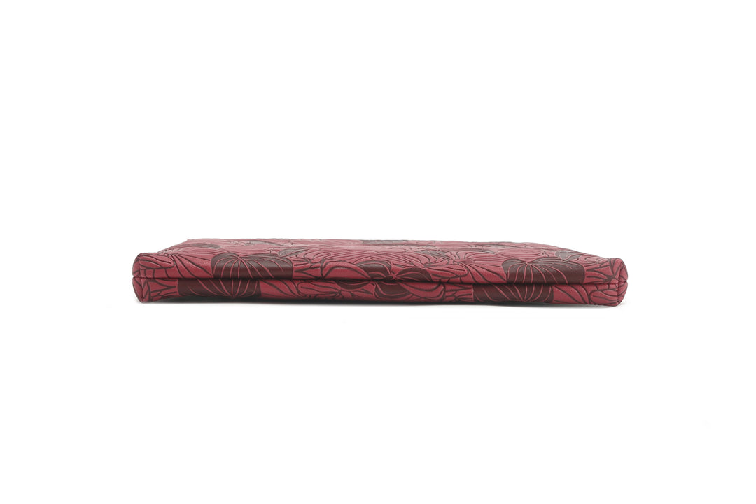 Wristlet Melody Anthurium Embossed Brown-Red