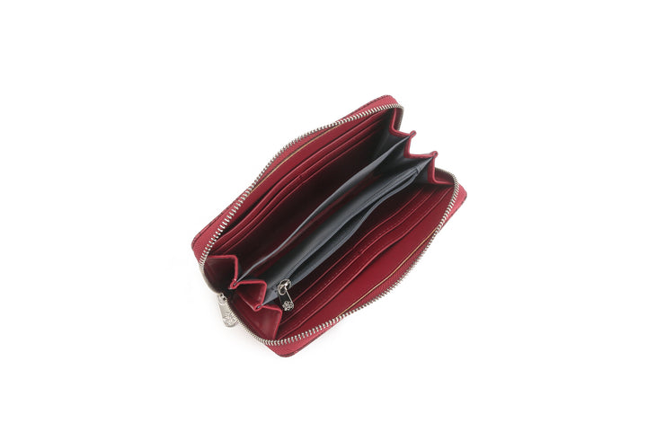 Wallet Kaylee Anthurium Embossed Brown-Red