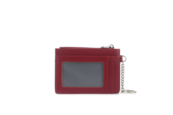 Card Case Olivia Anthurium Embossed Brown-Red