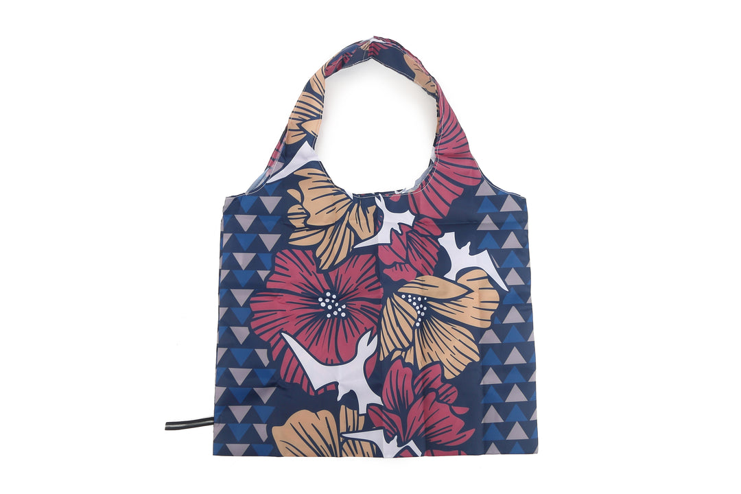 Foldable Bag Jake Iwi Hibiscus Navy