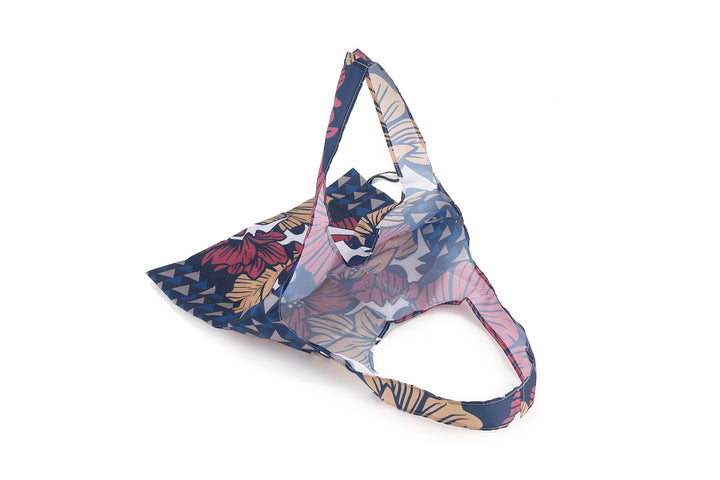 Foldable Bag Jake Iwi Hibiscus Navy