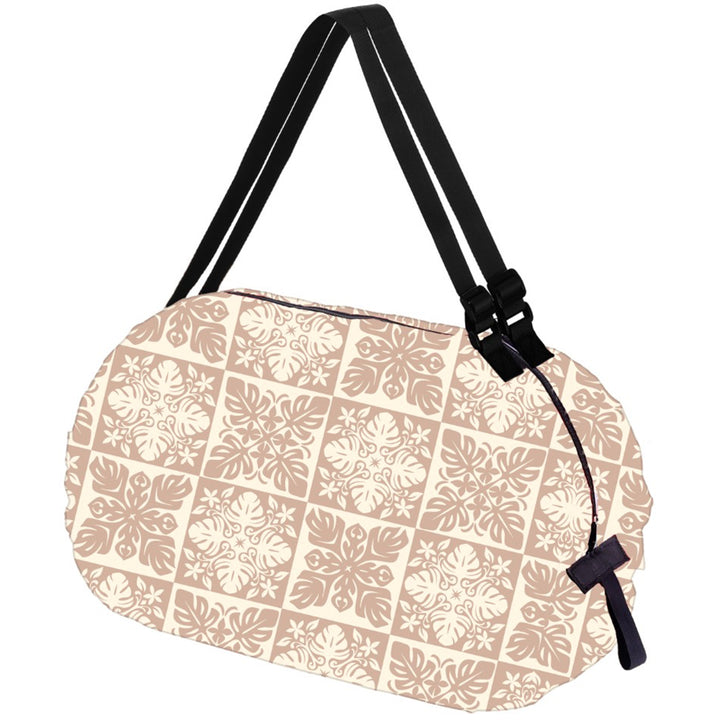 Foldable Bag Jazmine Quilt Beige