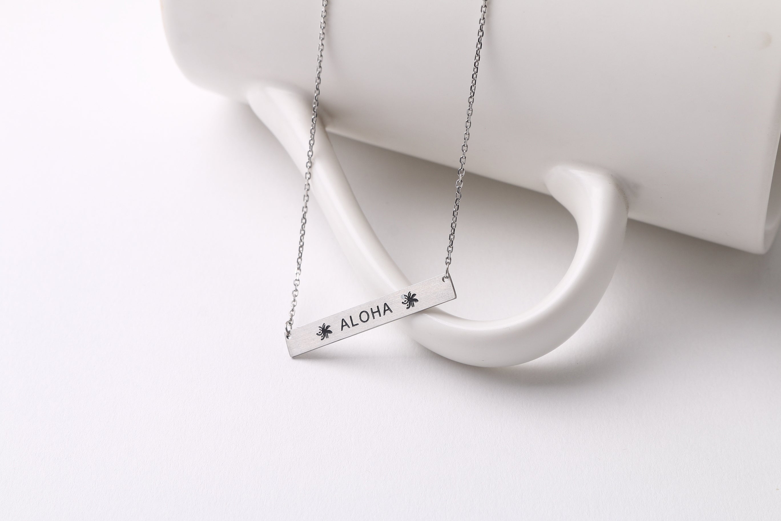 Necklace Aloha Bar Silver