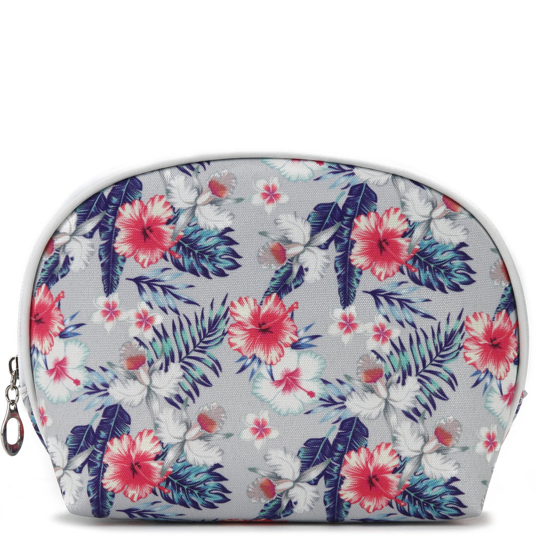 Pouch Round Everyday Hawaii Hibiscus Grey