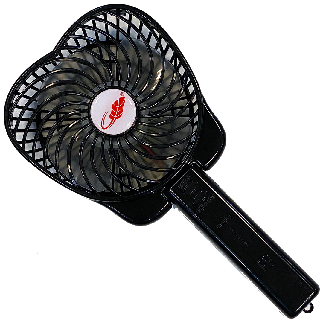 Portable Rechargeable Fan Handle+Flip Black