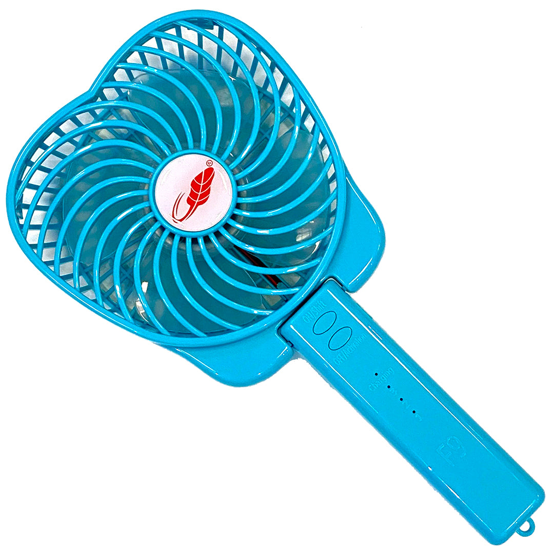 Portable Rechargeable Fan Handle+Flip Teal