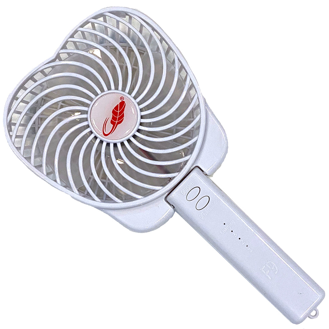 Portable Rechargeable Fan Handle+Flip White