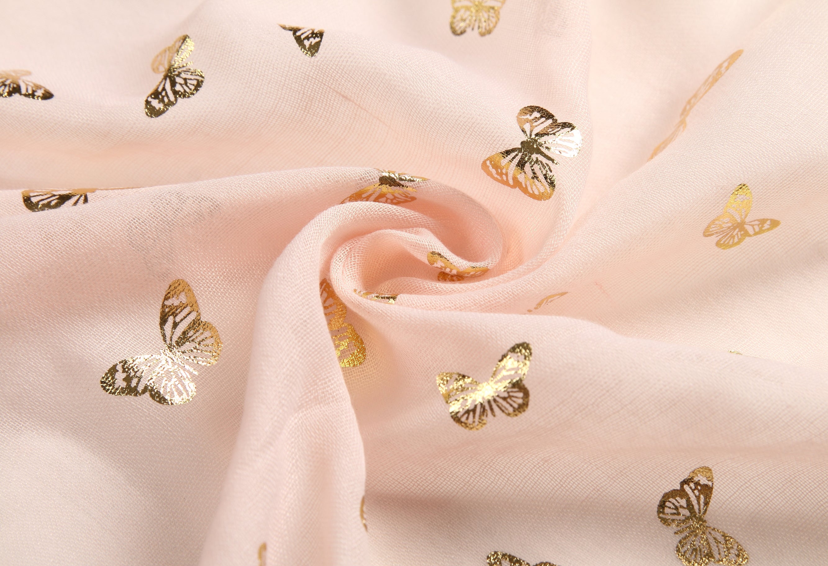 Scarf Danielle Gold Butterfly Blush