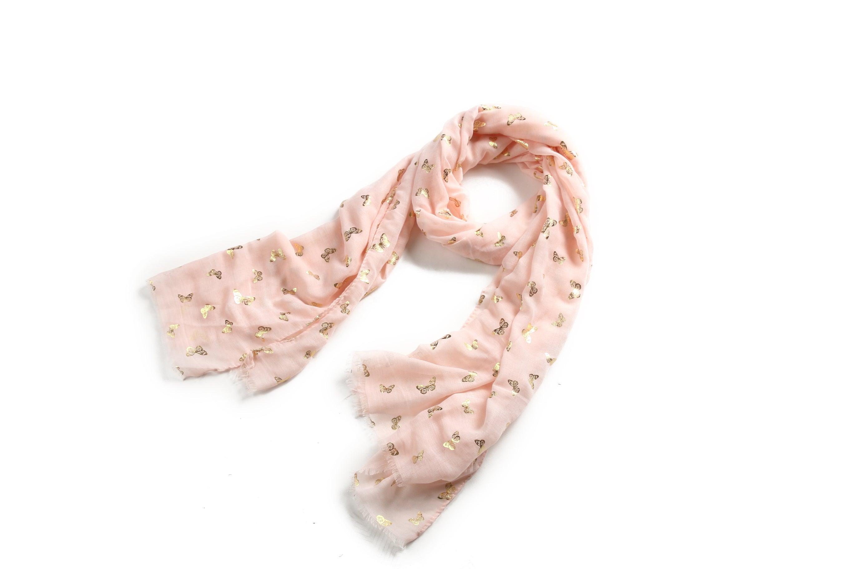 Scarf Danielle Gold Butterfly Blush