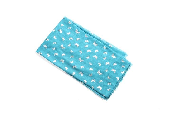Scarf Danielle Silver Butterfly Turquoise