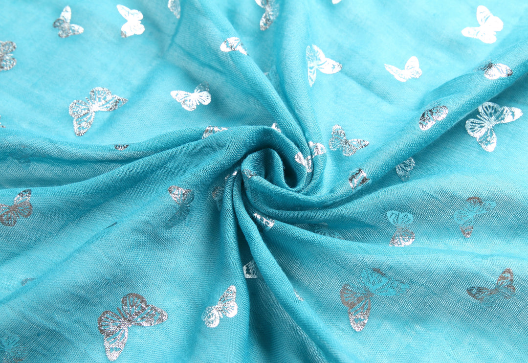 Scarf Danielle Silver Butterfly Turquoise
