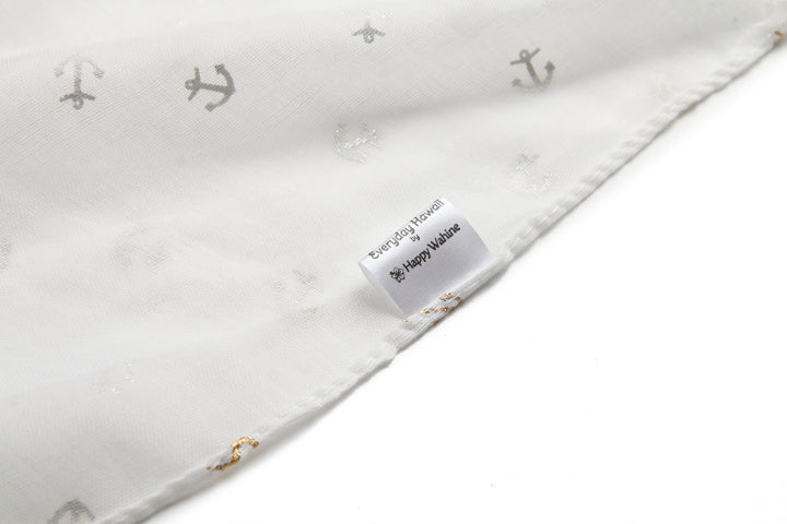 Scarf Danielle Gold Anchor White