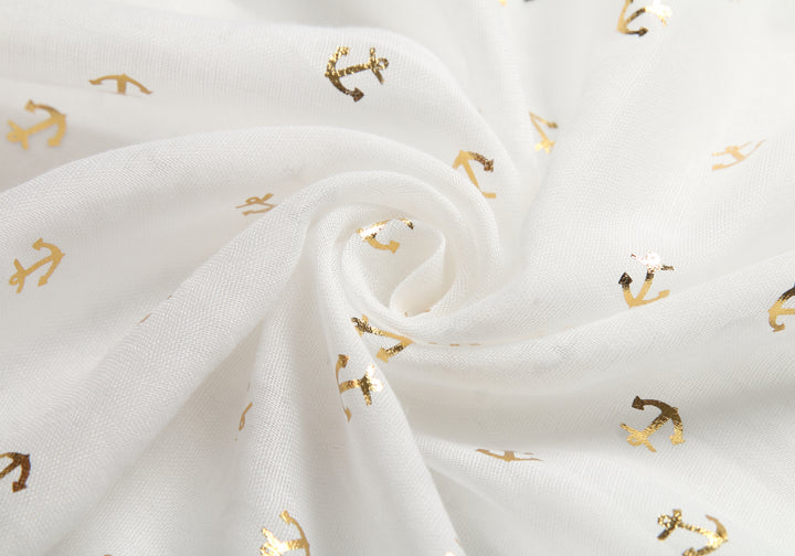 Scarf Danielle Gold Anchor White