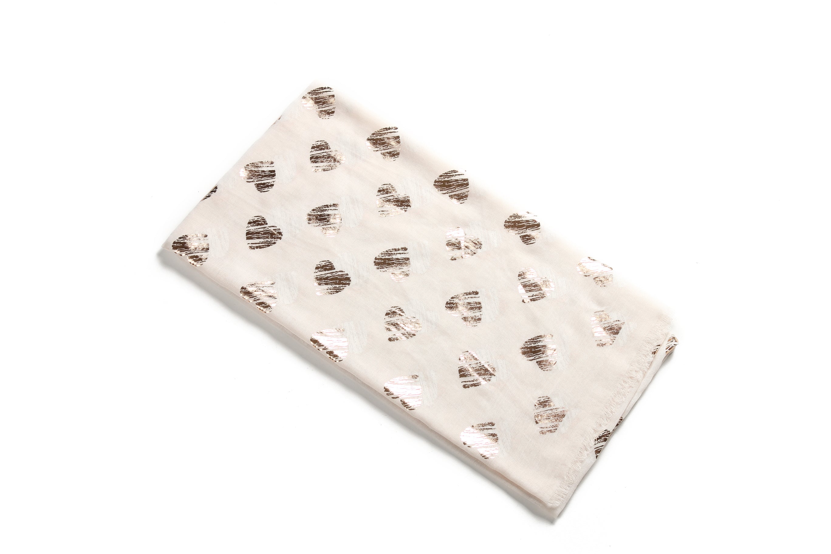 Scarf Danielle Rose Gold Heart Beige