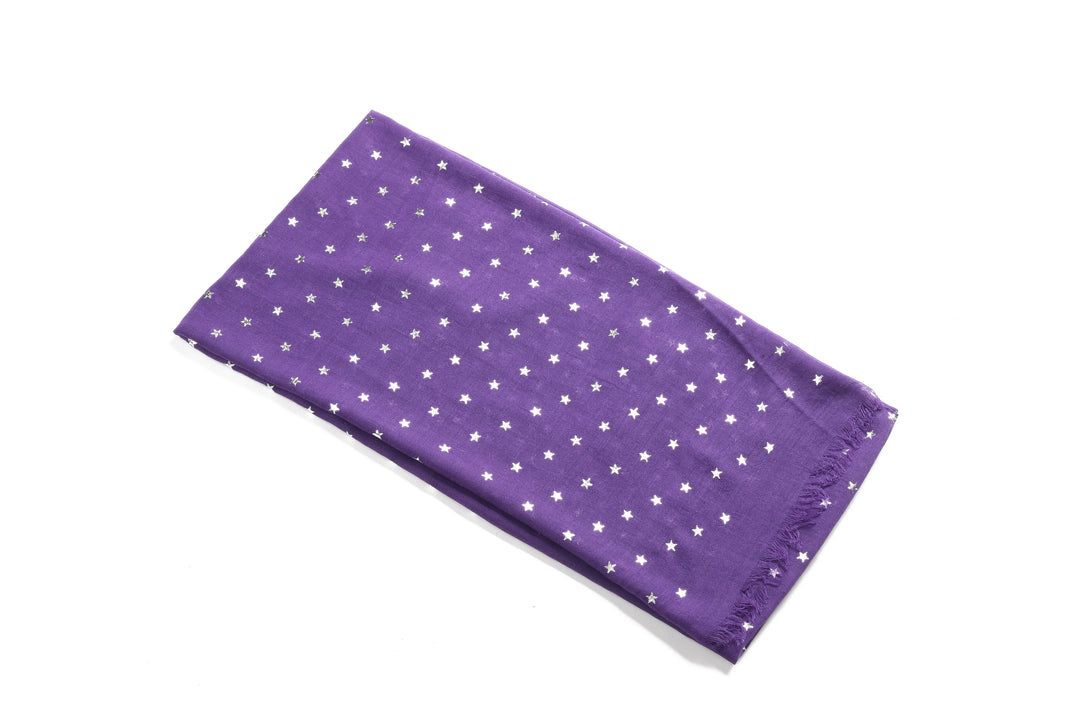 Scarf Danielle Silver Stars Purple