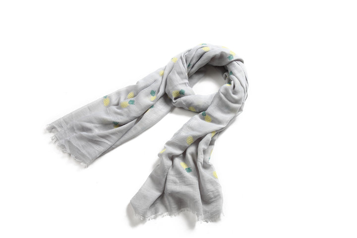 Scarf Danielle Textured Pineapple Grey