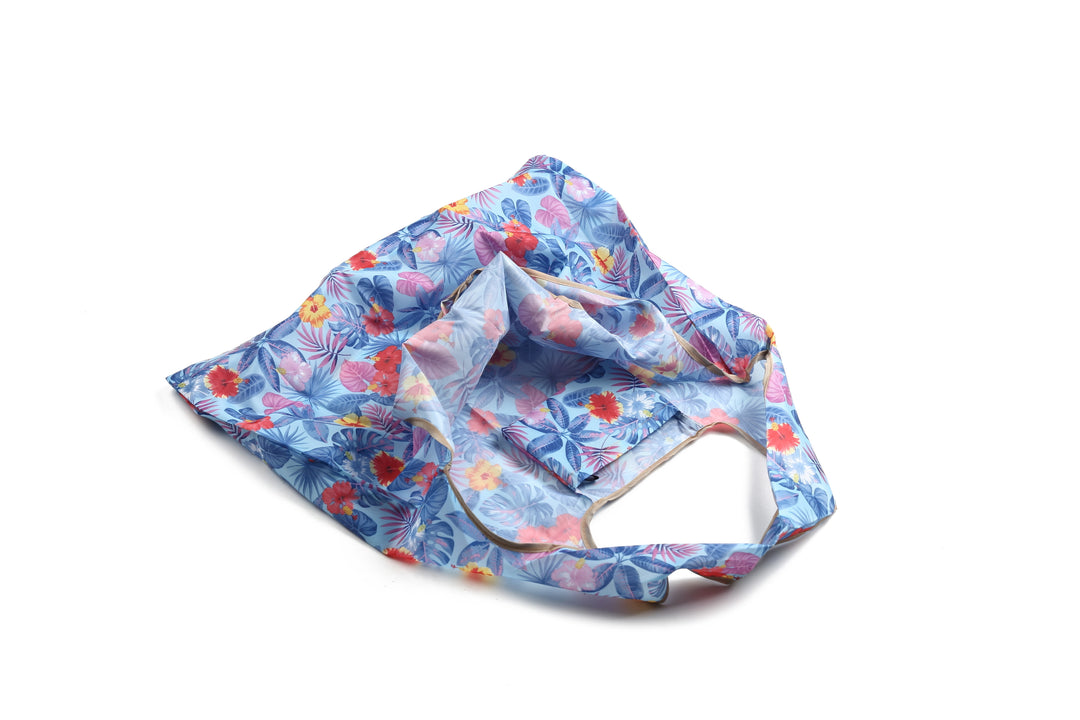 Foldable Bag Jackie Floral Blue