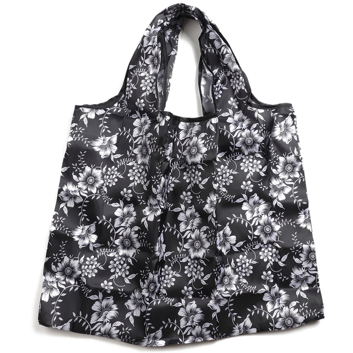 Foldable Bag Jackie Floral Black